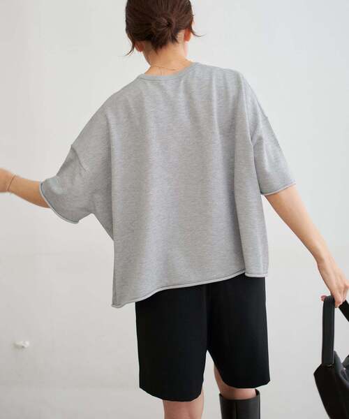 IENA（イエナ）の「《追加》LEVITA コットンハーフスリーブプルオーバー（ニット/セーター・レディース・ピンク系その他/ライトグレー/ホワイト・FREE）」の13枚目の写真