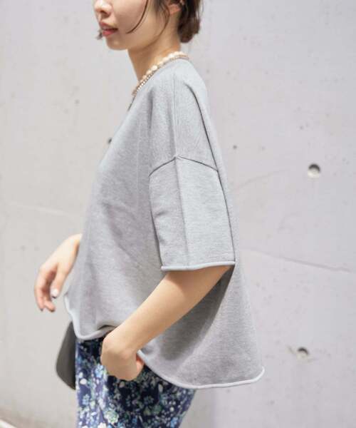 IENA（イエナ）の「《追加》LEVITA コットンハーフスリーブプルオーバー（ニット/セーター・レディース・ピンク系その他/ライトグレー/ホワイト・FREE）」の20枚目の写真