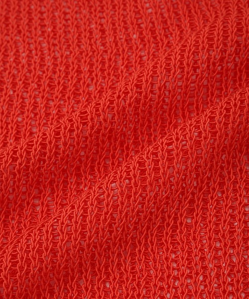 ADAM ET ROPE'（アダムエロペ）の「シアーVネックトップス（Tシャツ/カットソー・レディース・ブラウン/オフホワイト/レッド系その他2・FREE）」の6枚目の写真