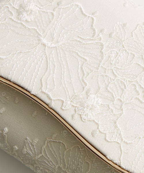 Callarus（カラルス）の「スパンコールレース刺繍 パーティーバッグ〔Callarus〕（クラッチバッグ・レディース・ブラック/ベージュ・FREE）」の9枚目の写真