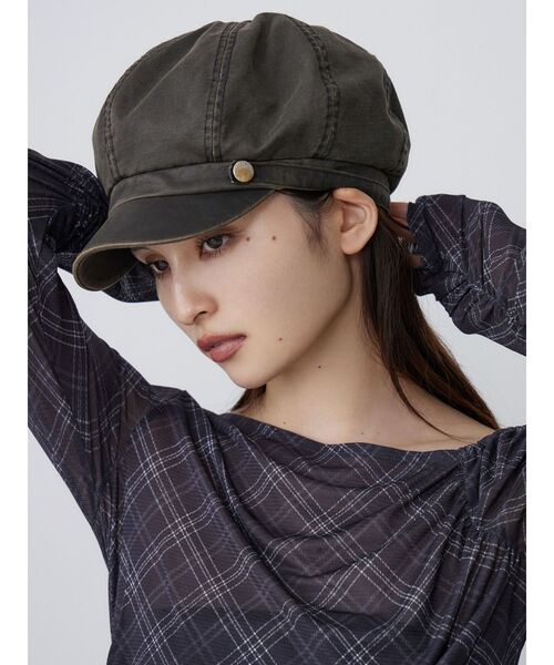 MURUA（ムルーア）の「ヴィンテージライクキャスケット（キャスケット・レディース・カーキ・FREE）」の2枚目の写真