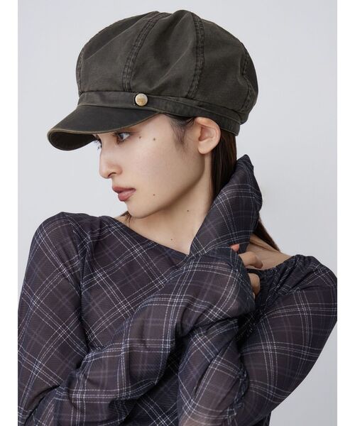 MURUA（ムルーア）の「ヴィンテージライクキャスケット（キャスケット・レディース・カーキ・FREE）」の3枚目の写真