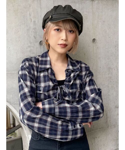 MURUA（ムルーア）の「ヴィンテージライクキャスケット（キャスケット・レディース・カーキ・FREE）」の12枚目の写真