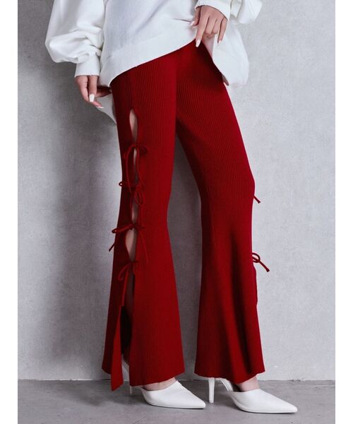 【関税込み】GUIZIO SSENSE限定 レッド リブニット ホットパンツ ニットショートパンツ | ファッション通販サイト NUGU