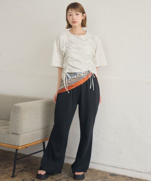 RETRO GIRL（レトロガール）の「ピグメントドロストTEE（Tシャツ/カットソー・レディース・ホワイト系その他/パープル/チャコールグレー・FREE）」の14枚目の写真