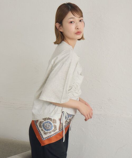 RETRO GIRL（レトロガール）の「ピグメントドロストTEE（Tシャツ/カットソー・レディース・ホワイト系その他/パープル/チャコールグレー・FREE）」の19枚目の写真