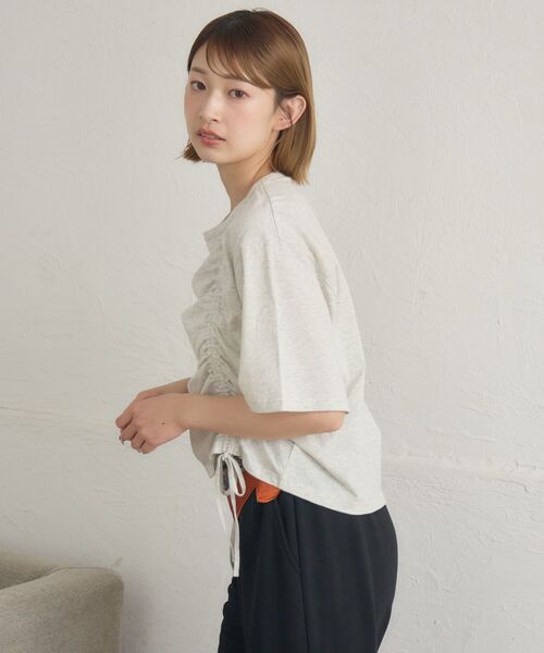 RETRO GIRL（レトロガール）の「ピグメントドロストTEE（Tシャツ/カットソー・レディース・ホワイト系その他/パープル/チャコールグレー・FREE）」の21枚目の写真