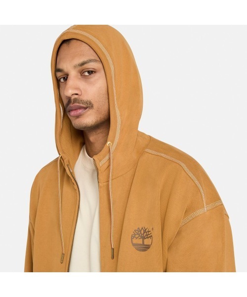 Timberland（ティンバーランド）の「フルジップ スウェットシャツ メンズ（パーカー・メンズ・ウィート・LARGE/MEDIUM/X-LARGE/XX-LARGE）」の3枚目の写真