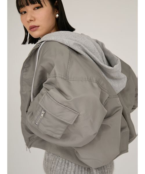 emmi（エミ）の「フード付き2wayボンバーブルゾン（ブルゾン）」 - WEAR