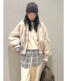 フード付き2wayボンバーブルゾン