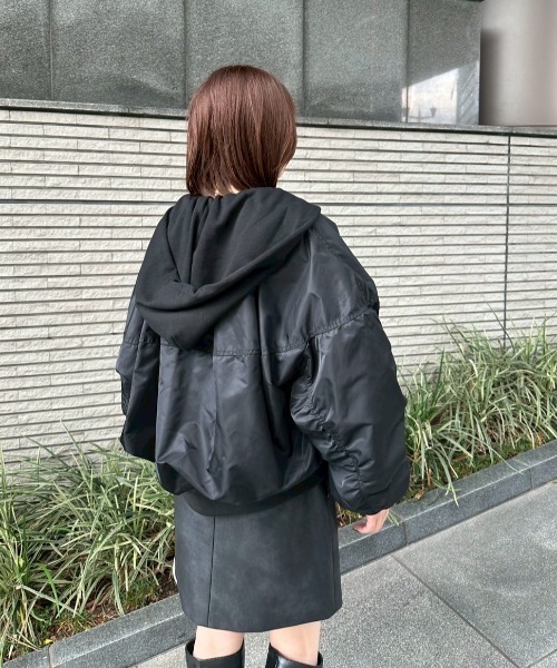 セール】フード付き2wayボンバーブルゾン（ブルゾン）｜emmi（エミ）の
