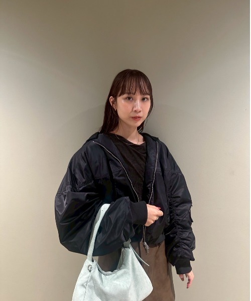 セール】フード付き2wayボンバーブルゾン（ブルゾン）｜emmi（エミ）の