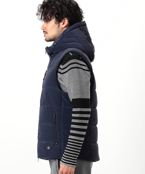 NICOLE CLUB FOR MEN(ニコルクラブフォーメン)の「【NICOLE SPORTS】ロゴデザインパテッドベスト(ダウンベスト・メンズ・ブラック/ネイビー・MEDIUM/LARGE/X-LARGE)」の17枚目の写真