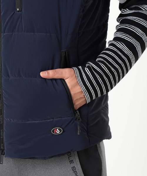 NICOLE CLUB FOR MEN(ニコルクラブフォーメン)の「【NICOLE SPORTS】ロゴデザインパテッドベスト(ダウンベスト・メンズ・ブラック/ネイビー・MEDIUM/LARGE/X-LARGE)」の12枚目の写真