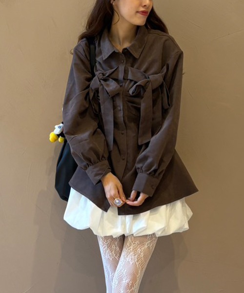 Cherir Mignon(シェリルミニョン)の「【Cherir Mignon】ギャザーバルーンミニスカート(スカート・レディース・ブラック/ホワイト・FREE)」の13枚目の写真