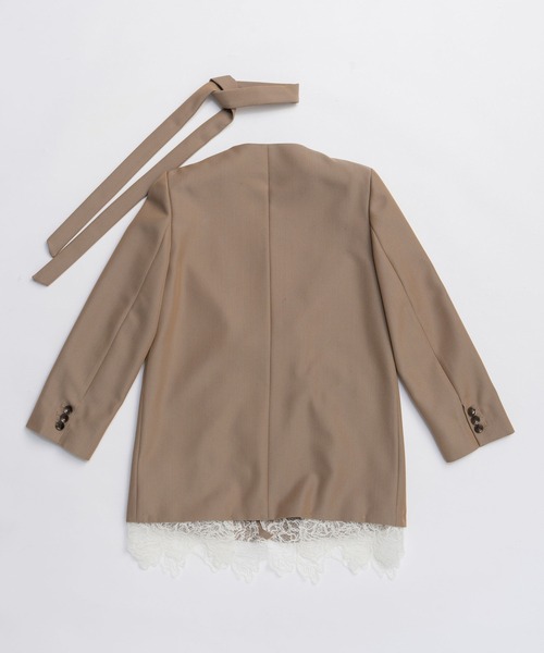 グランピアンズウールノーカラージャケット / Grand Pianist