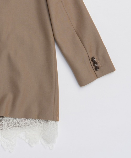 PRANK PROJECT（プランクプロジェクト）の「グランピアンズウールノーカラージャケット / Grand Pianist Wool No-Collar Jacket（ノーカラージャケット・レディース・ベージュ/ブラック・FREE）」の8枚目の写真