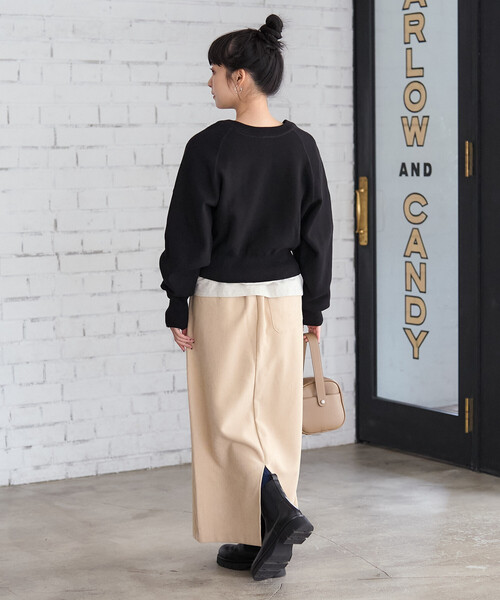 セール】ベロアライク コーデュロイスカート/コーデュロイ マキシ