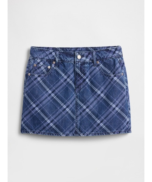 GAP デニム プレイド ミニスカート タグ付き セール】デニム プレイド ミニスカート(デニムスカート)|GAP