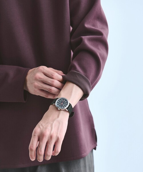 green label relaxing（グリーンレーベルリラクシング）の「ダブルフェイス クルーネック カットソー（Tシャツ/カットソー・メンズ・ダークグレー/モカ/ホワイト/ワインレッド・S/M/L/XL/XXL）」の7枚目の写真