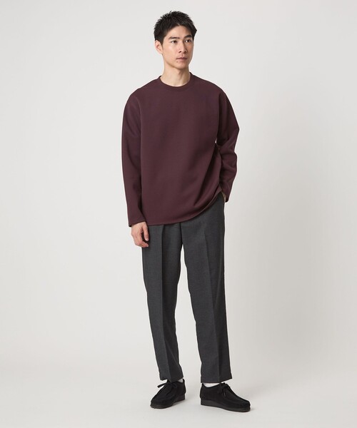 green label relaxing（グリーンレーベルリラクシング）の「ダブルフェイス クルーネック カットソー（Tシャツ/カットソー・メンズ・ダークグレー/モカ/ホワイト/ワインレッド・S/M/L/XL/XXL）」の16枚目の写真