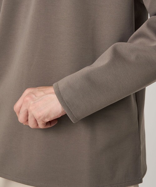 green label relaxing（グリーンレーベルリラクシング）の「ダブルフェイス クルーネック カットソー（Tシャツ/カットソー・メンズ・ダークグレー/モカ/ホワイト/ワインレッド・S/M/L/XL/XXL）」の21枚目の写真