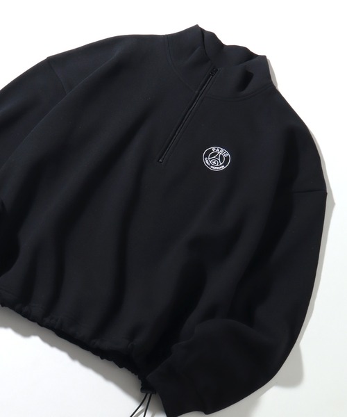 PARIS SAINT-GERMAIN（パリサンジェルマン）の「【Paris Saint-Germain/パリサンジェルマン】裏起毛 裾ドロスト エンブレムロゴ ハーフジップ スウェットトレーナー（スウェット・メンズ・グレー/スミクロ/ブラック・M/L/XL）」の16枚目の写真