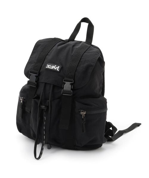 X-girl Stages(エックスガールステージス)の「3ポケットミニバックパック(バックパック/リュック・キッズ・カーキ/ラベンダー/ブラック・F)」の7枚目の写真