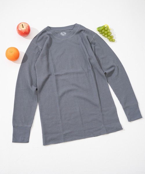 FRUIT OF THE LOOM(フルーツオブザルーム)の「FTL TC ワッフルロンT / ユニセックス / ジェンダーレス(その他トップス・メンズ・ネイビー/ホワイト/グレー/ブラック/アイボリー・M/L/XL)」の17枚目の写真
