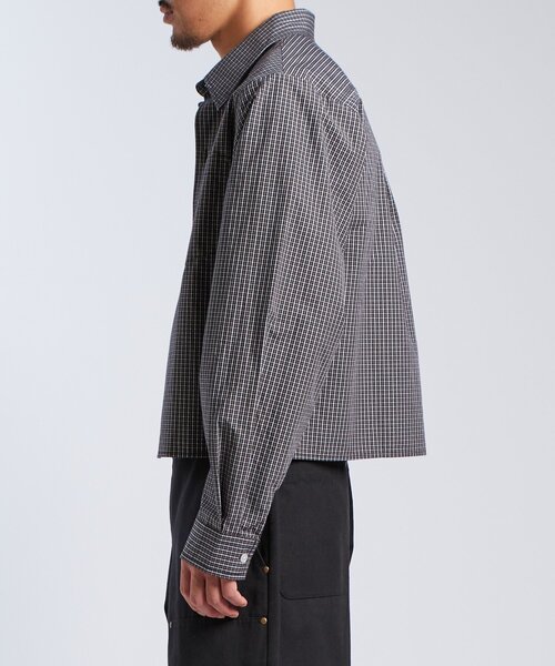 WHO'S WHO gallery（フーズフーギャラリー）の「【KOOKY'N/クーキー】クロップドチェックシャツ　※２サイズ展開（シャツ/ブラウス・メンズ・グリーン/ブラック・SMALL/MEDIUM）」の16枚目の写真