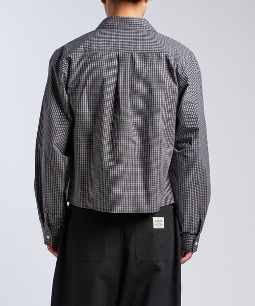 WHO'S WHO gallery（フーズフーギャラリー）の「【KOOKY'N/クーキー】クロップドチェックシャツ　※２サイズ展開（シャツ/ブラウス・メンズ・グリーン/ブラック・SMALL/MEDIUM）」の15枚目の写真