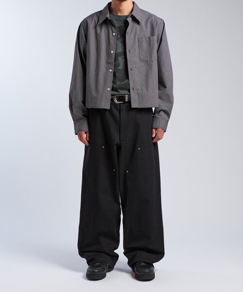 WHO'S WHO gallery（フーズフーギャラリー）の「【KOOKY'N/クーキー】クロップドチェックシャツ　※２サイズ展開（シャツ/ブラウス・メンズ・グリーン/ブラック・SMALL/MEDIUM）」の12枚目の写真