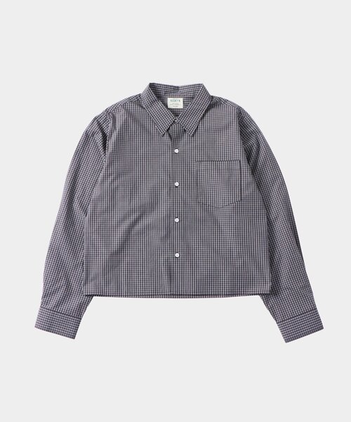 WHO'S WHO gallery（フーズフーギャラリー）の「【KOOKY'N/クーキー】クロップドチェックシャツ　※２サイズ展開（シャツ/ブラウス・メンズ・グリーン/ブラック・SMALL/MEDIUM）」の8枚目の写真