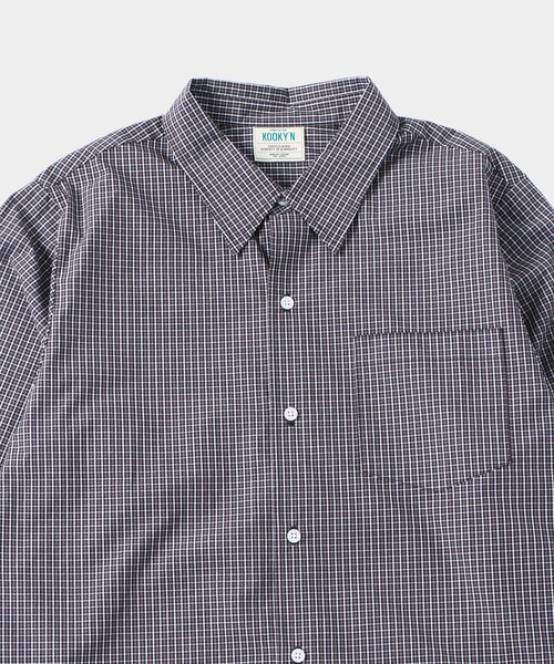 WHO'S WHO gallery（フーズフーギャラリー）の「【KOOKY'N/クーキー】クロップドチェックシャツ　※２サイズ展開（シャツ/ブラウス・メンズ・グリーン/ブラック・SMALL/MEDIUM）」の7枚目の写真