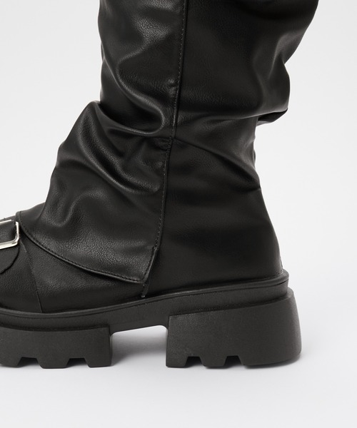 NuNuNa(ヌヌナ)の「【NuNuNa】ベルテッド厚底エンジニアカバーブーツ(ブーツ・レディース・ブラウン/ブラック・L/M/S)」の17枚目の写真