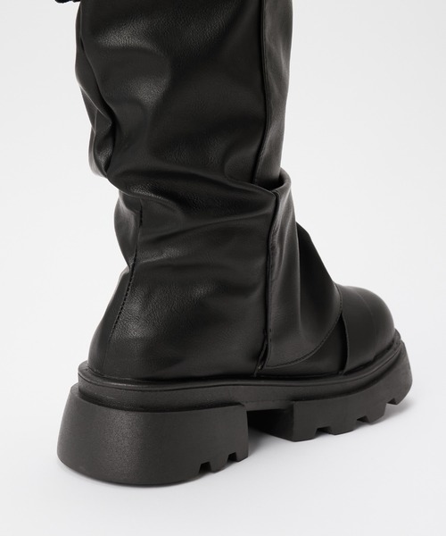 NuNuNa(ヌヌナ)の「【NuNuNa】ベルテッド厚底エンジニアカバーブーツ(ブーツ・レディース・ブラウン/ブラック・L/M/S)」の18枚目の写真