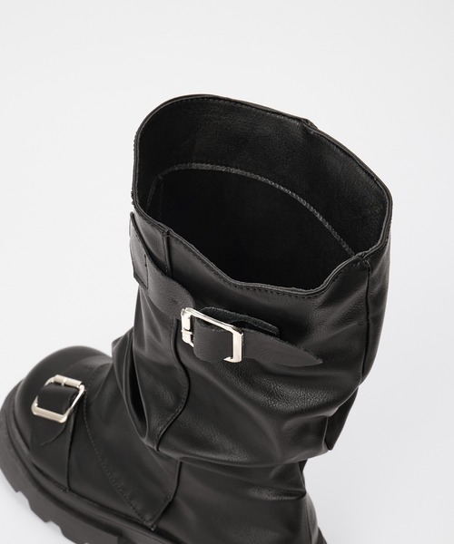 NuNuNa(ヌヌナ)の「【NuNuNa】ベルテッド厚底エンジニアカバーブーツ(ブーツ・レディース・ブラウン/ブラック・L/M/S)」の19枚目の写真