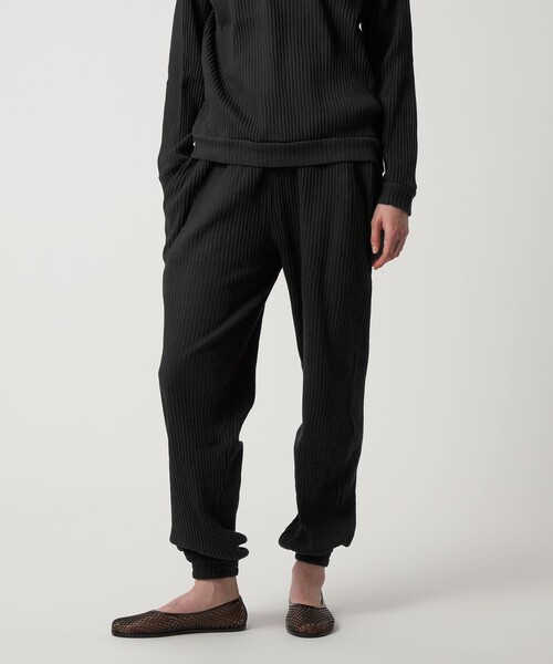 Steven Alan(スティーブンアラン)の「<BASERANGE>RIB SWEAT PANTS/パンツ(スウェットパンツ・レディース・ブラック・XS)」の1枚目の写真