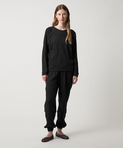 Steven Alan(スティーブンアラン)の「<BASERANGE>RIB SWEAT PANTS/パンツ(スウェットパンツ・レディース・ブラック・XS)」の2枚目の写真
