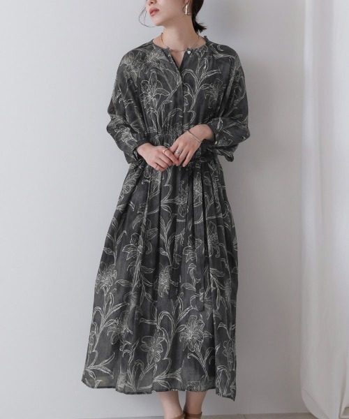 Bou Jeloud（ブージュルード）の「フラワー柄ワンピース（ワンピース・レディース・ピンク/ブラック・38）」の4枚目の写真