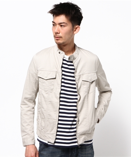 SABLE CLUTCH（セーブルクラッチ）の「CHINO STRETCH RAIDERS G JEAN（ライダースジャケット・メンズ・ベージュ/ブラック/ライトベージュ・SMALL/MEDIUM/LARGE/X-LARGE）」の3枚目の写真