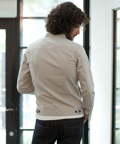 SABLE CLUTCH（セーブルクラッチ）の「CHINO STRETCH RAIDERS G JEAN（ライダースジャケット・メンズ・ベージュ/ブラック/ライトベージュ・SMALL/MEDIUM/LARGE/X-LARGE）」の7枚目の写真