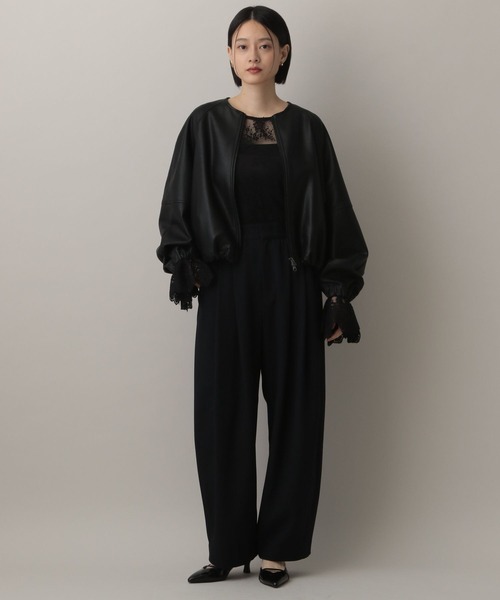 A part by(アパートバイ)の「アソートノーカラーブルゾン(ブルゾン・レディース・ブラック/ベージュ・FREE)」の16枚目の写真