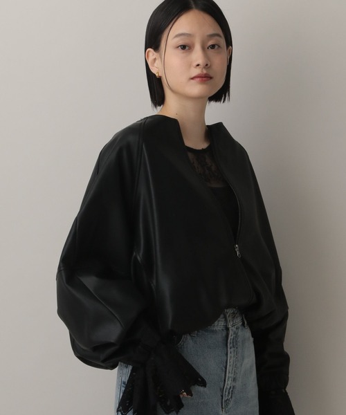 A part by(アパートバイ)の「アソートノーカラーブルゾン(ブルゾン・レディース・ブラック/ベージュ・FREE)」の17枚目の写真