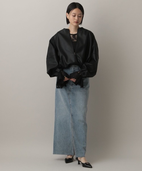 A part by(アパートバイ)の「アソートノーカラーブルゾン(ブルゾン・レディース・ブラック/ベージュ・FREE)」の13枚目の写真