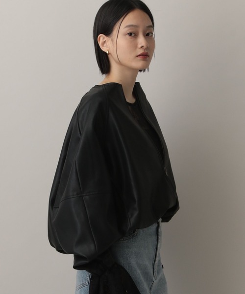 A part by(アパートバイ)の「アソートノーカラーブルゾン(ブルゾン・レディース・ブラック/ベージュ・FREE)」の18枚目の写真