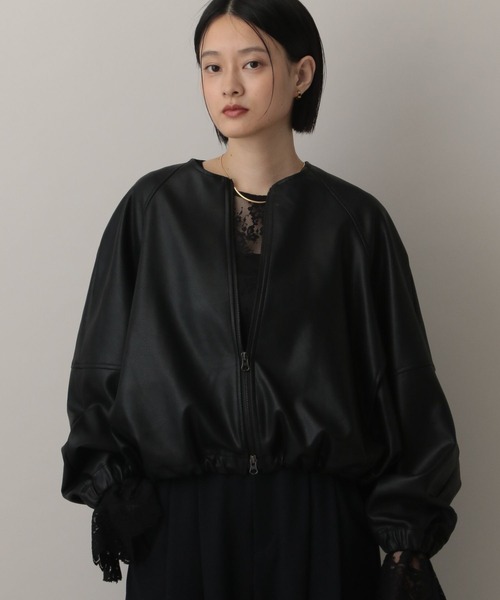 A part by(アパートバイ)の「アソートノーカラーブルゾン(ブルゾン・レディース・ブラック/ベージュ・FREE)」の21枚目の写真