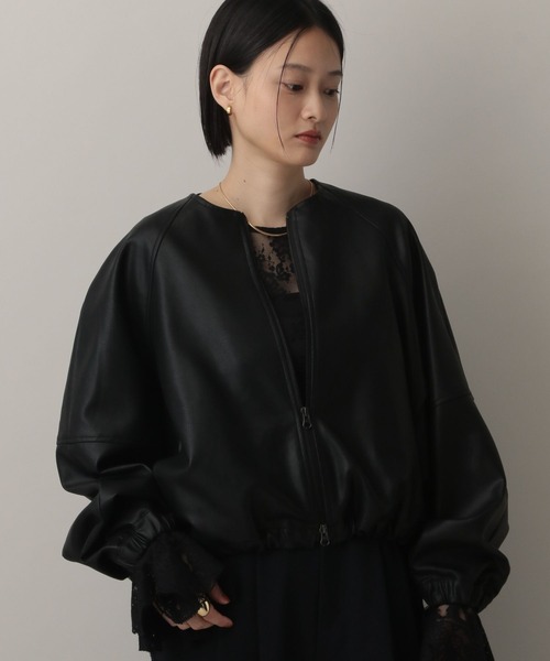 A part by(アパートバイ)の「アソートノーカラーブルゾン(ブルゾン・レディース・ブラック/ベージュ・FREE)」の22枚目の写真