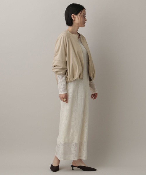 A part by(アパートバイ)の「アソートノーカラーブルゾン(ブルゾン・レディース・ブラック/ベージュ・FREE)」の8枚目の写真