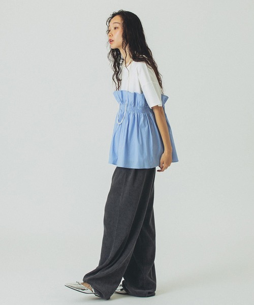 ROSE BUD(ローズバッド)の「【WEB・一部店舗限定】FRILL LAYERED TOP(Tシャツ/カットソー・レディース・ブラック/ベージュ/ホワイト・ONE SIZE)」の13枚目の写真